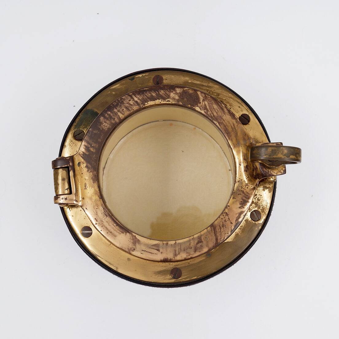 Vintage Dunhill Leather and Brass Cigar Humidor, 1960s