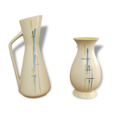 Pair of modernist vase ceramic around 1950