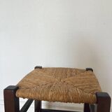Old wood and straw stool