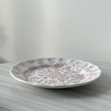 Assiettes à dessert ancienne joli motif floral rose