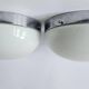 Set of Two Rare Chrome Bauhaus Flush Mount, Ceiling or Wall Lamps, 1930s