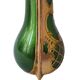 Soliflore vase legras imperial green copper decors enhanced with gold unsigned
