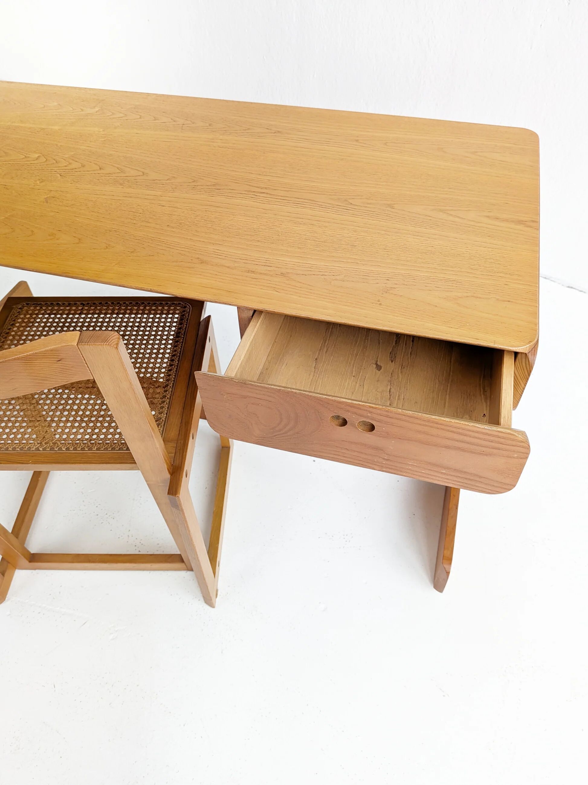 Midcentury desk & matching armchair by Derk Jan De Vries 1970s