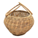 Panier boule en rotin tressé à anse