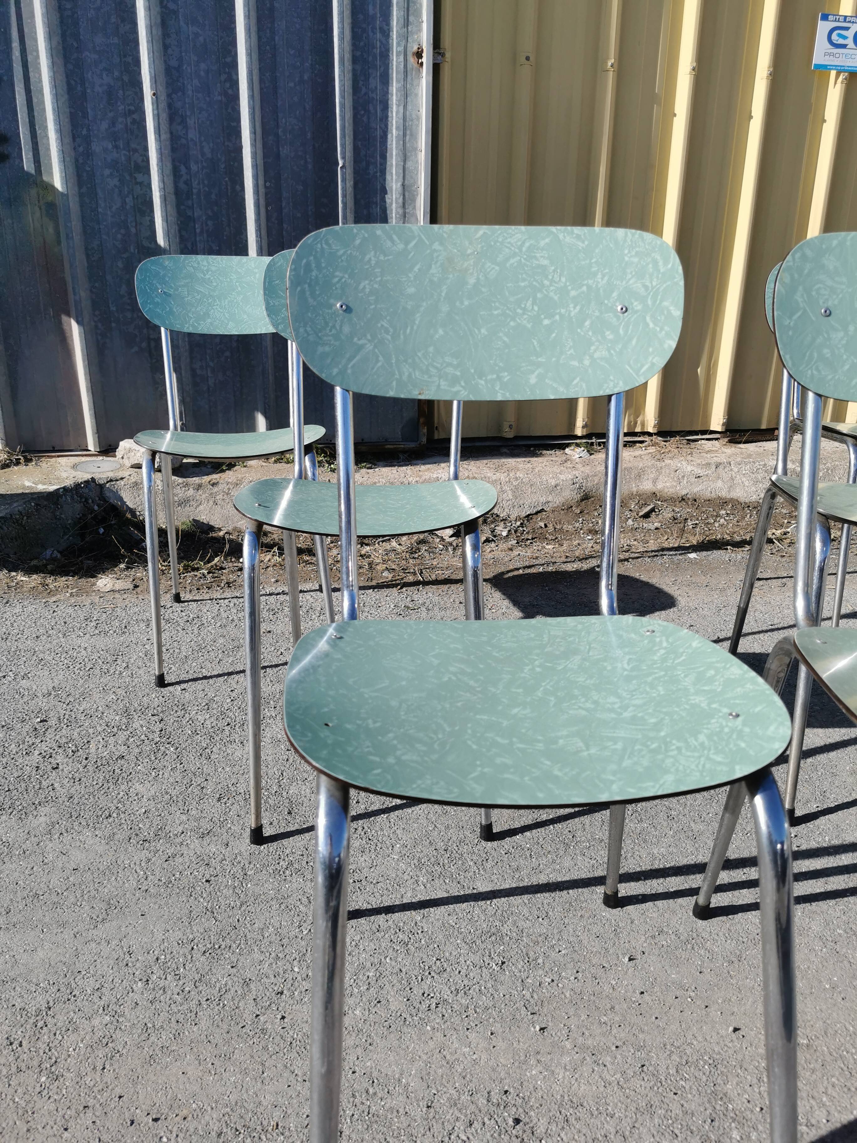 6 Chairs formica mint year 60
