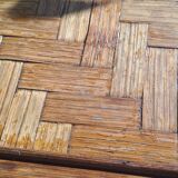 Glazed honey-colored bamboo coffee table Pier Import 1980