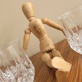 Set of 6 chiseled crystal water or whiskey glasses