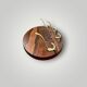 Vintage wall-mounted coat rack in wood and gold-tone aluminum – 1960s