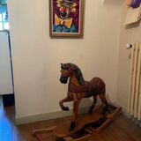 Wooden rocking horse