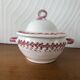 Vintage cracked iron earthenware candy box