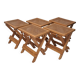 Cinq tabourets viennois vintage en paille