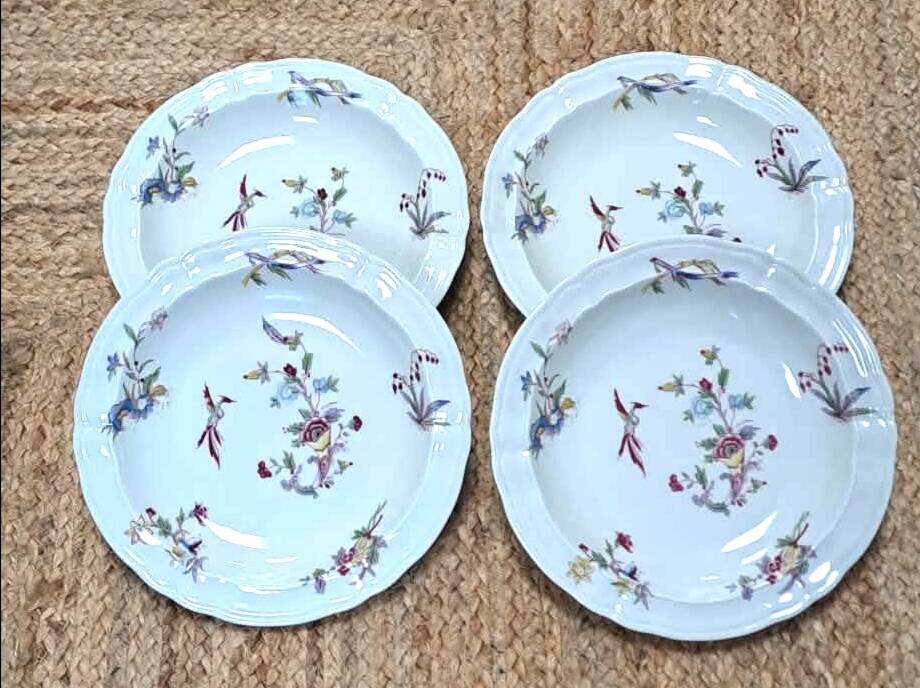 4 deep plates Bernardaud model Chantilly