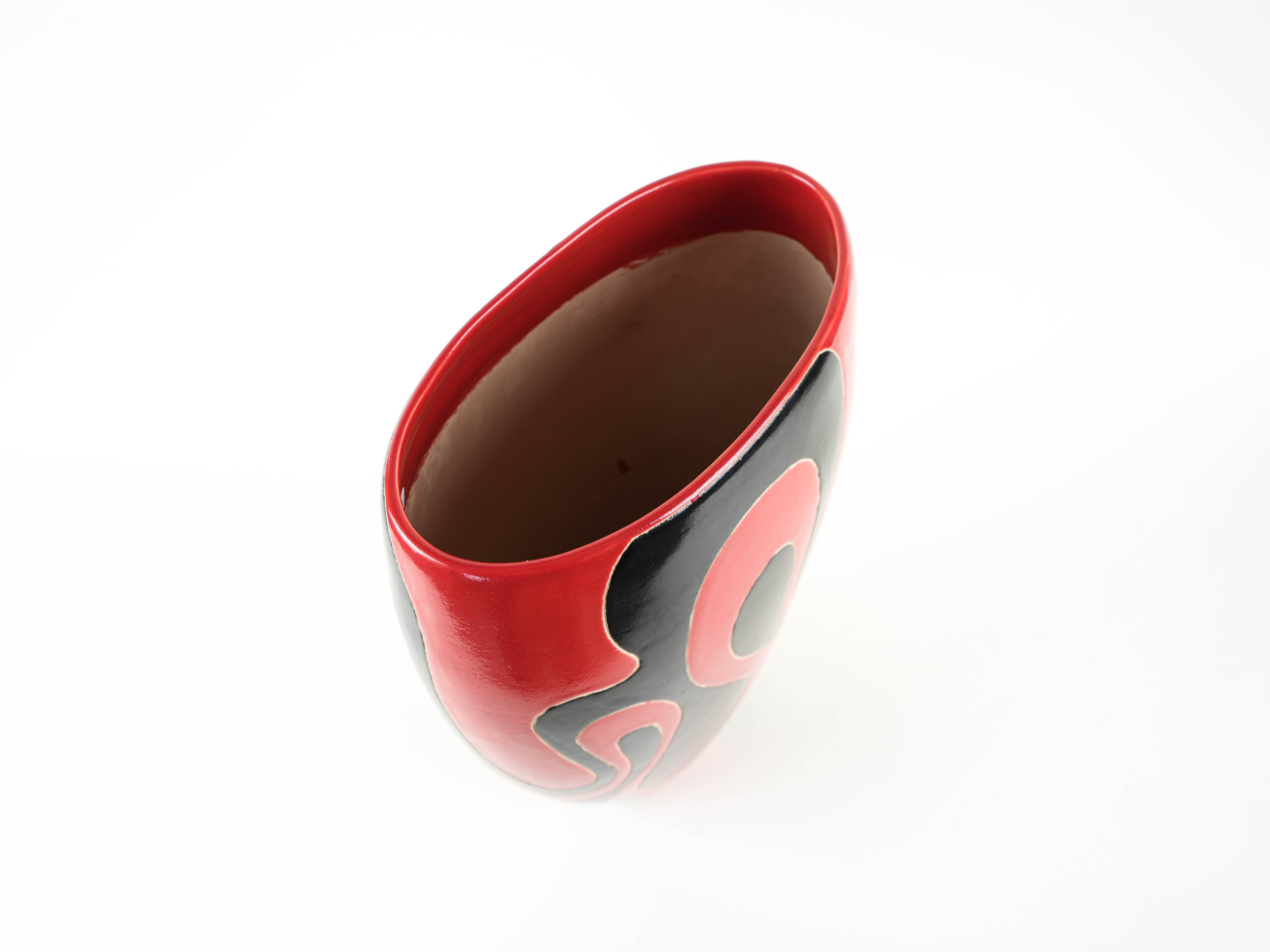 Ceramic vase, Italian design, 1970s, made in Italy