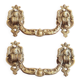 Pair of Louis XV style handles, bronze