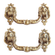 Pair of Louis XV style handles, bronze