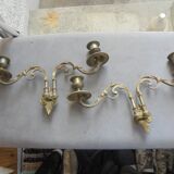 Pair of Bronze Piano Candlesticks