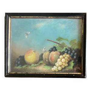 Tableau Pastel sur papier - papillons