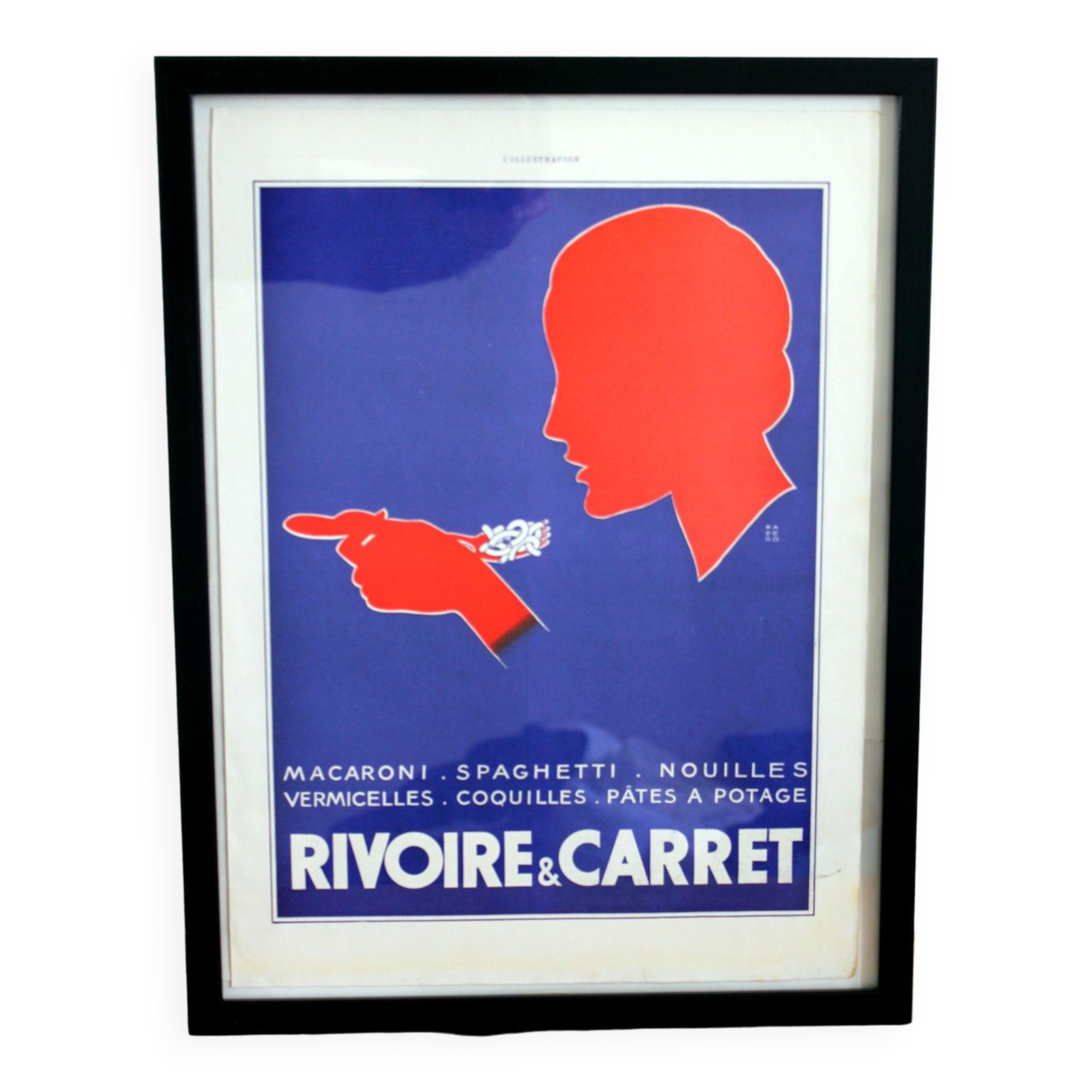 Rivoire and Carret paste - vintage pub poster 1930