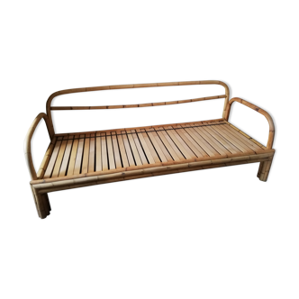 Convertible bamboo sofa bed