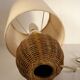 Rattan table lamp and fabric