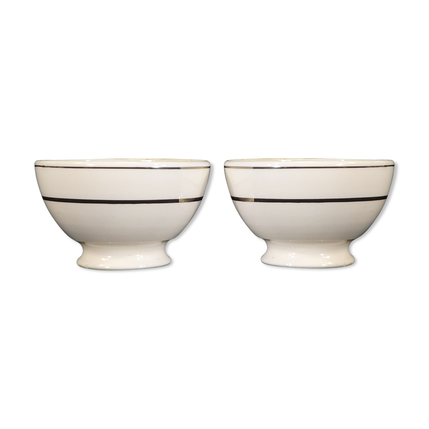 Pair of bowls in earthenware of Badonviller