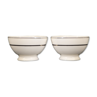 Pair of bowls in earthenware of Badonviller