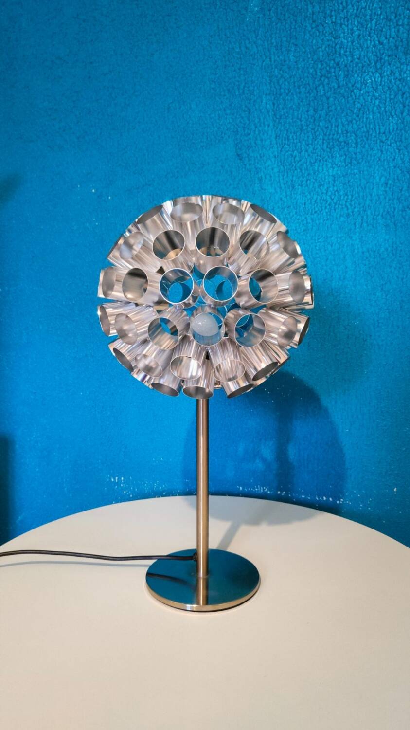 Kennwel space age lamp 1990 aluminum tube.