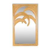 Miroir « palmiers » en rotin