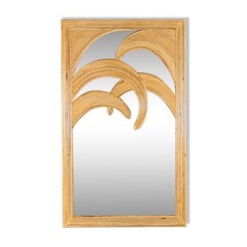 "Palms" mirror in rattan