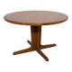 Mid-Century Teak Round Extending Dining Table, Denmark, 1960s