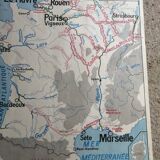 Old MDI school map: France: Secondary breeding and fishing / route