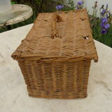 old vintage wicker basket for rabbit poultry