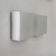 Pair of vintage wall lights, brushed metal and opaline glass, France, 1970