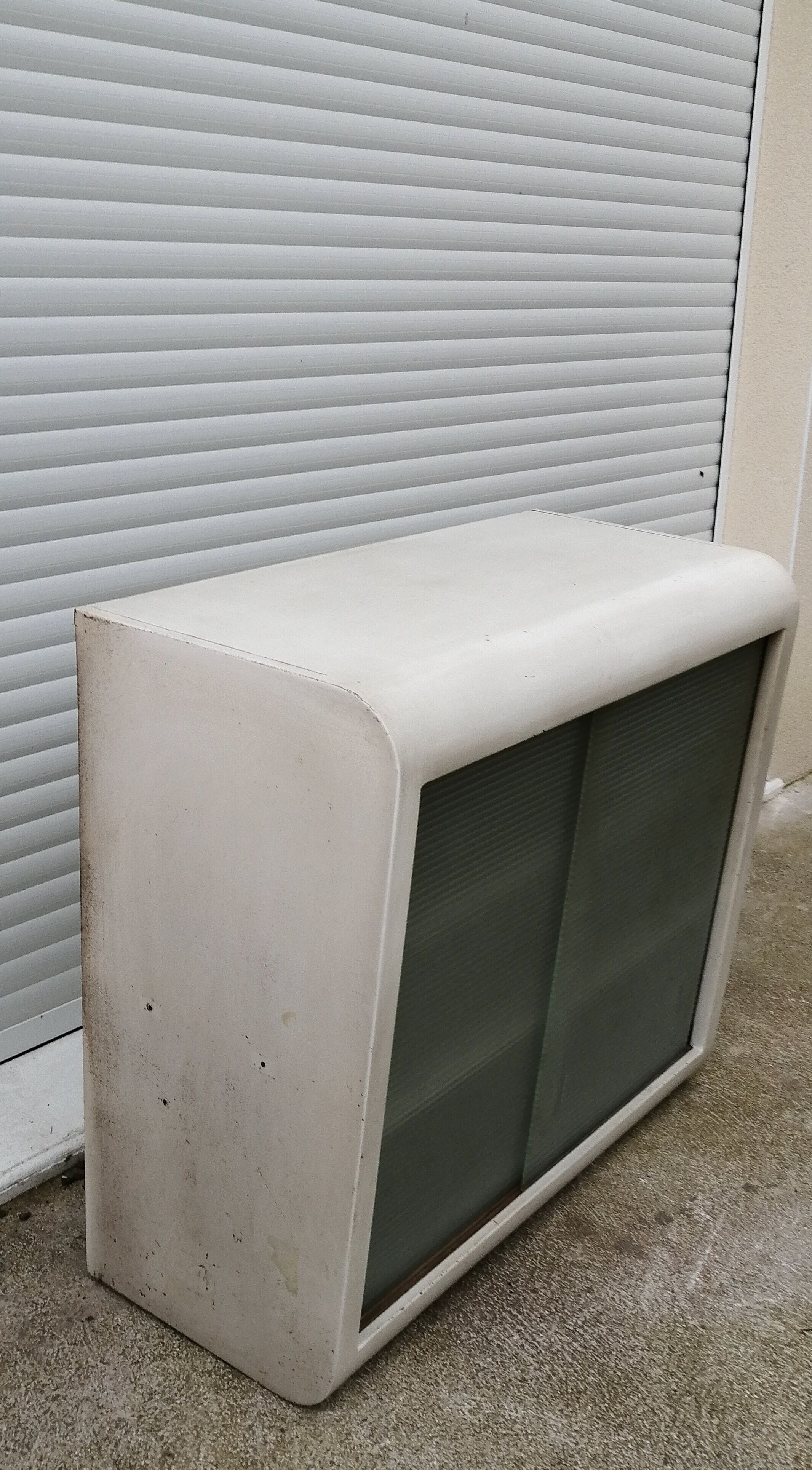 Wall sideboard in sheet metal "Ferlithe" 60s