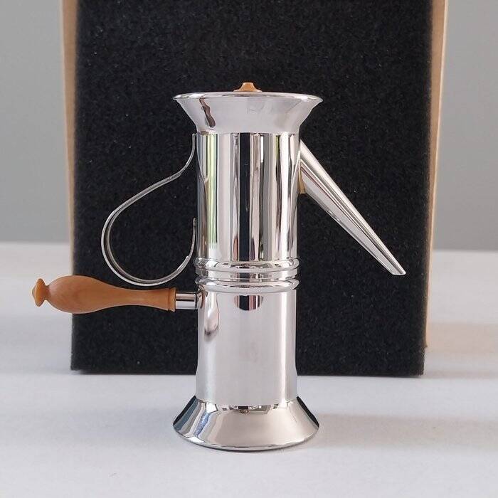 Alessi miniature Neapolitan coffee maker, designed by Riccardo Dalisi, 1987