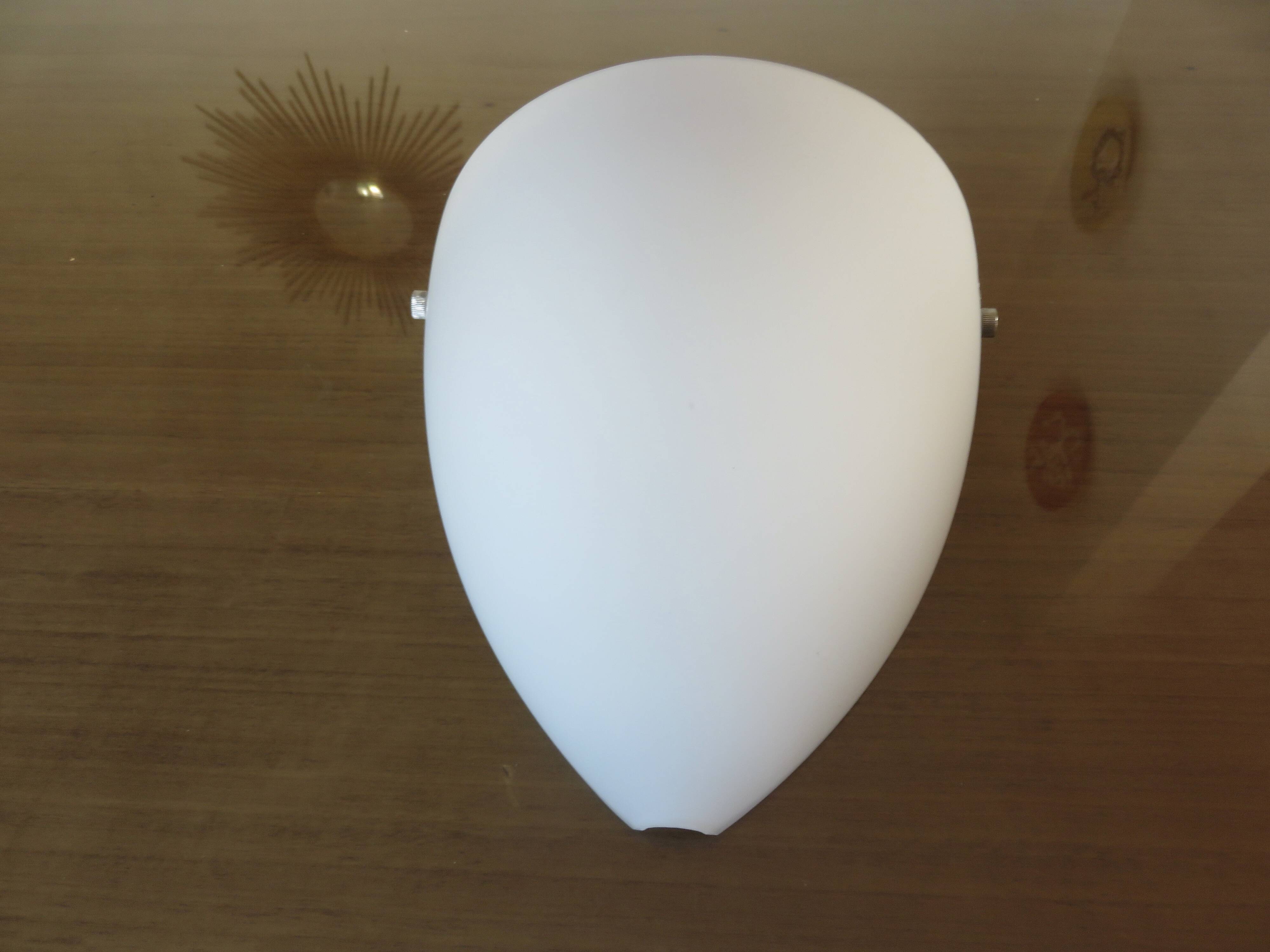 White opaline wall lamp "Kvintett" by Ikea, 1995