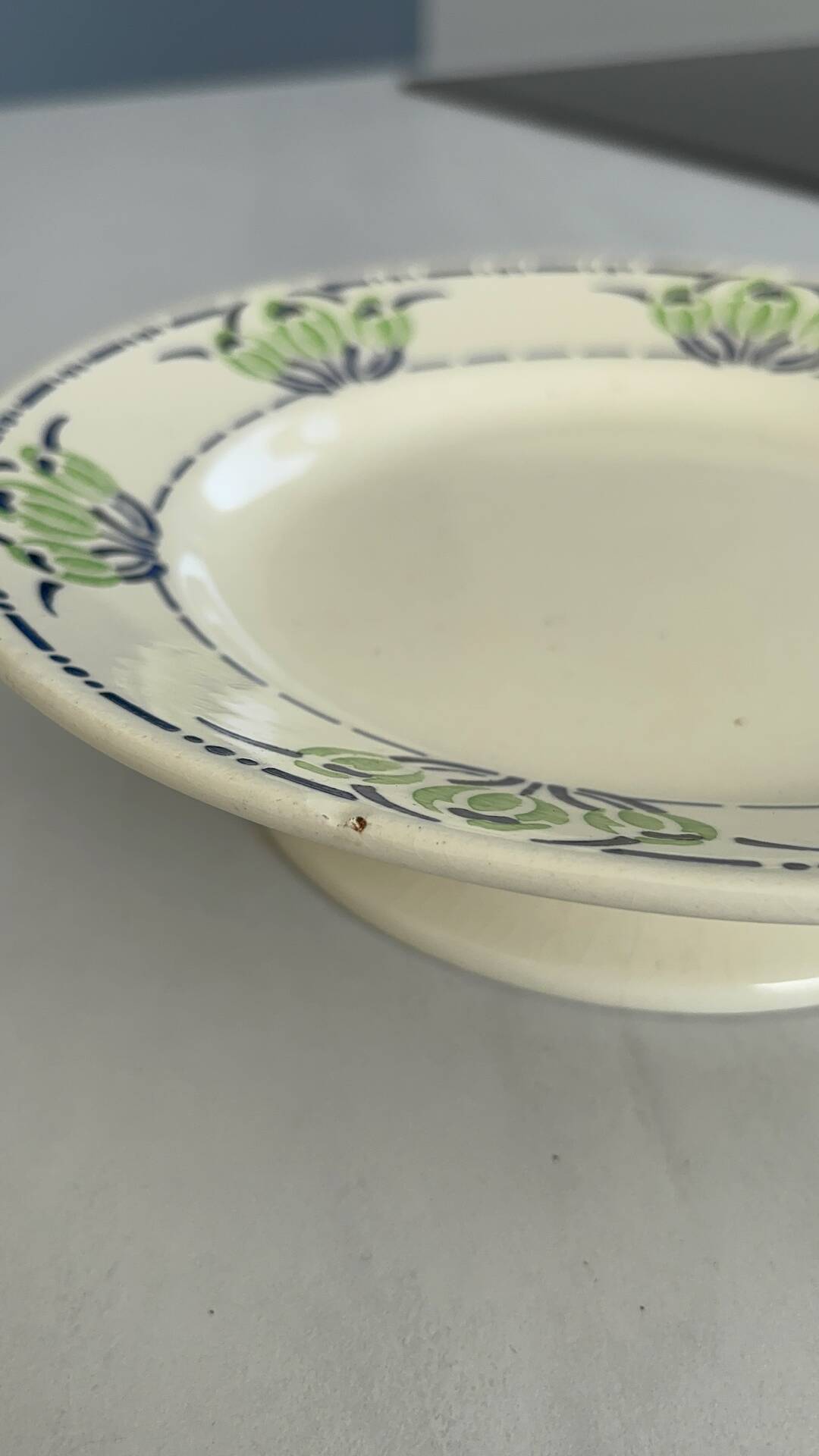 Earthenware compote H B C Choisy le Roi Spring model | Tableware Fr
