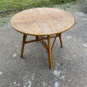 Table en rotin vintage