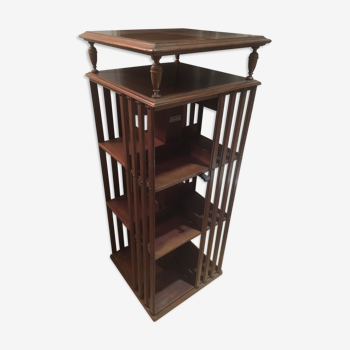 Revolving Library Terquem in walnut late 19th - early 20th century