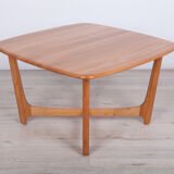 Table basse danoise en orme du milieu du siècle, années 1960