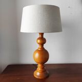 Vintage turned wooden living room lamp