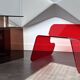 Red plexiglass chair, France 1970s