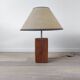 Lampe à poser avec abat-jour naturel, 80's