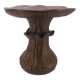Vintage mushroom table in epoxy resin imitation wood