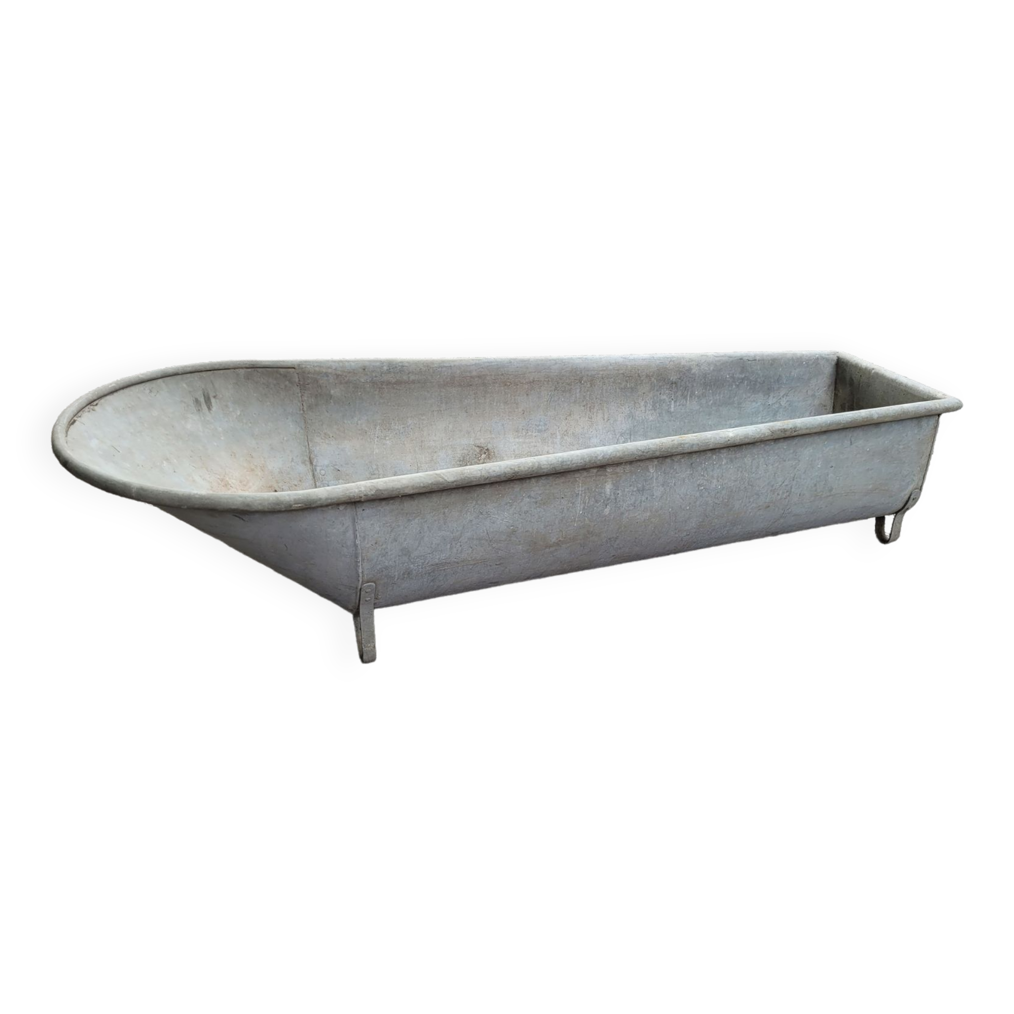 Old zinc bathtub