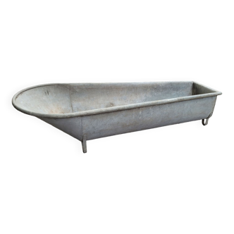 Old zinc bathtub