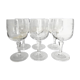 6 Engraved crystal water glasses
