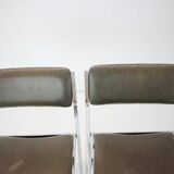 Ensemble de deux chaises chromées, années 1970