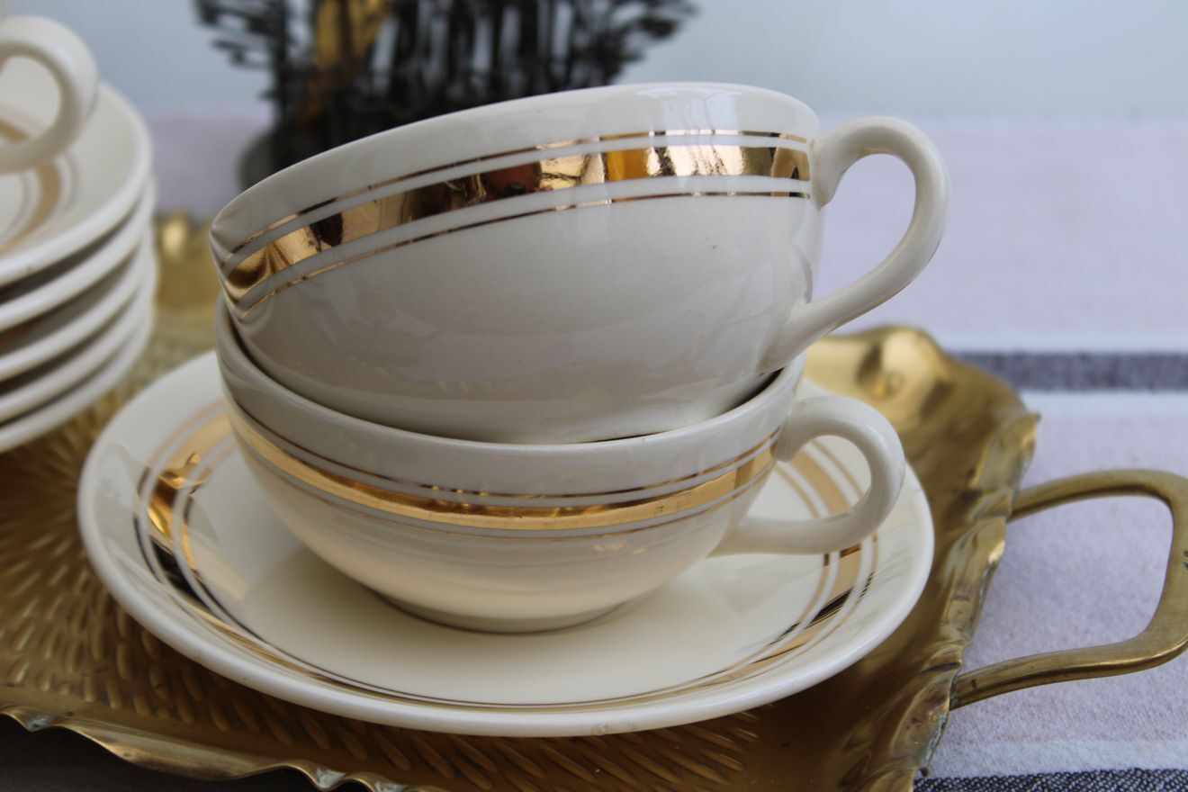 Set of 6 villeroy and boch coffee cups