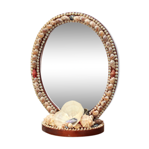 Miroir à poser cadre en coquillages
